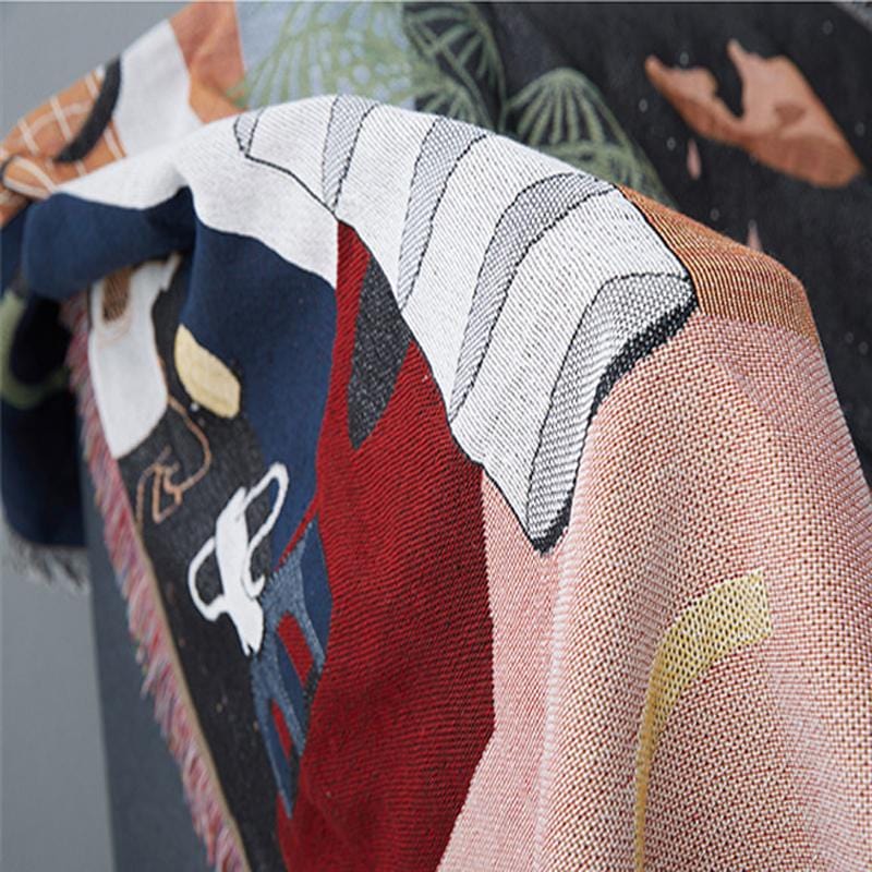 Modern Throw Rug Art Tapestry