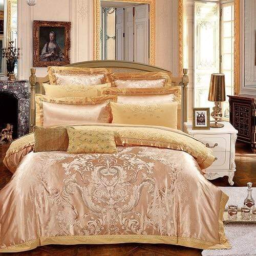 Luxury Gold/Silver Duvet Cover & Bed Sheet Set