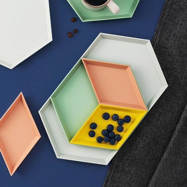 Colorful Geometric Trays