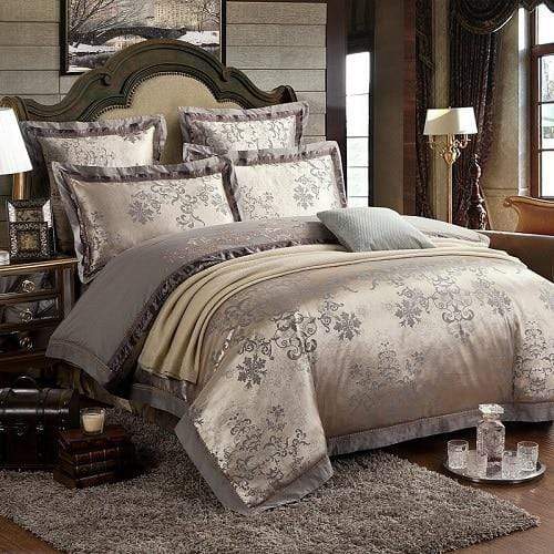 Luxury Gold/Silver Duvet Cover & Bed Sheet Set