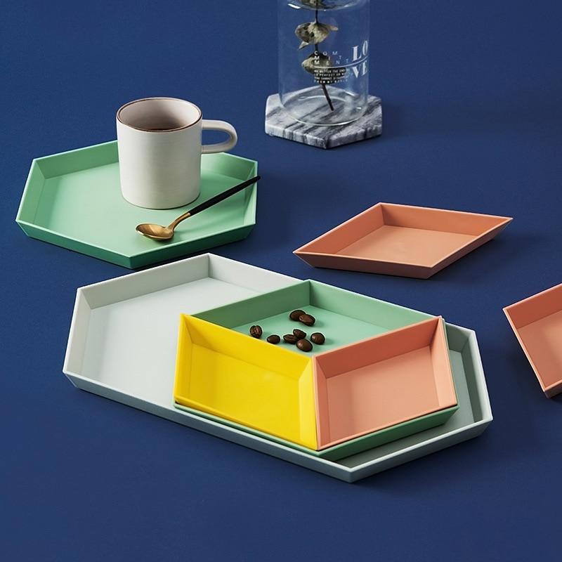 Colorful Geometric Trays