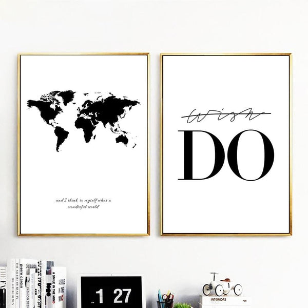 World Map Traveler Art
