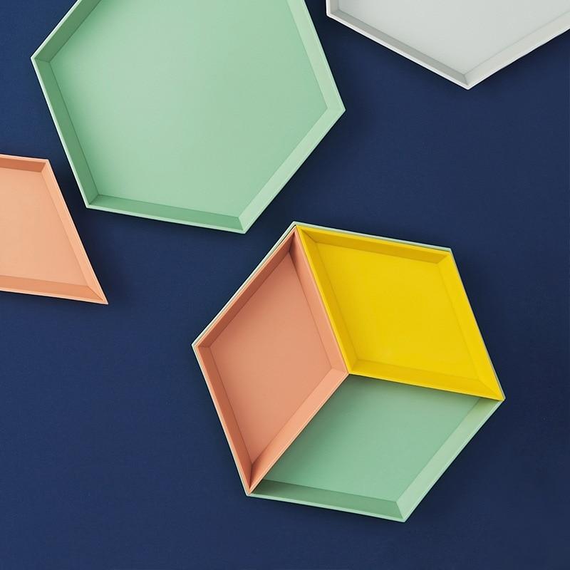 Colorful Geometric Trays