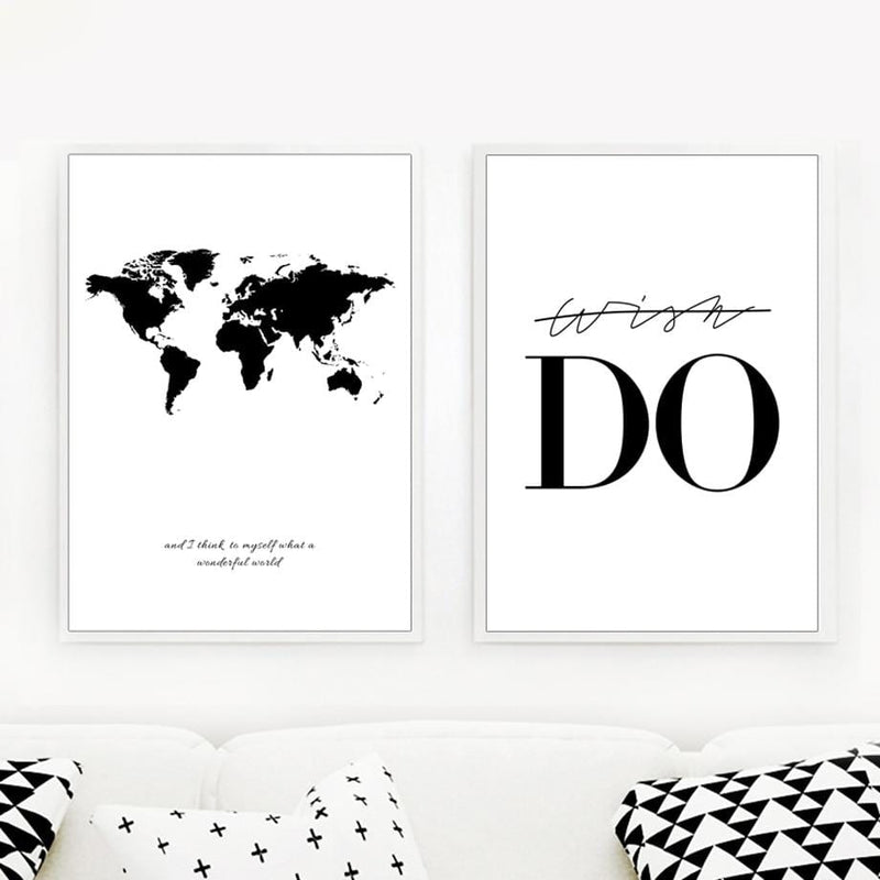World Map Traveler Art