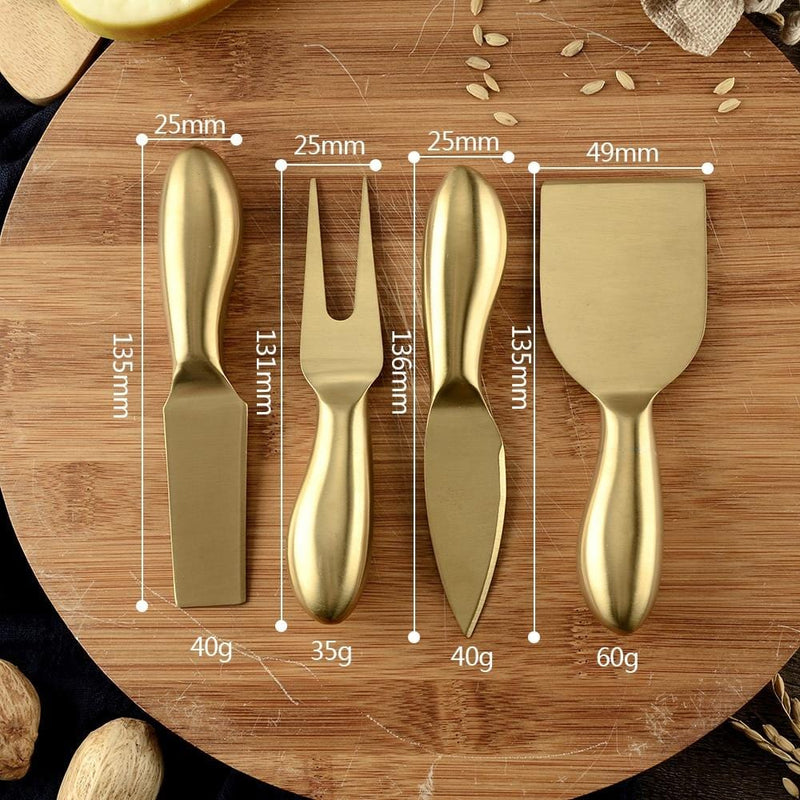 Gold Cheese Knife Set
