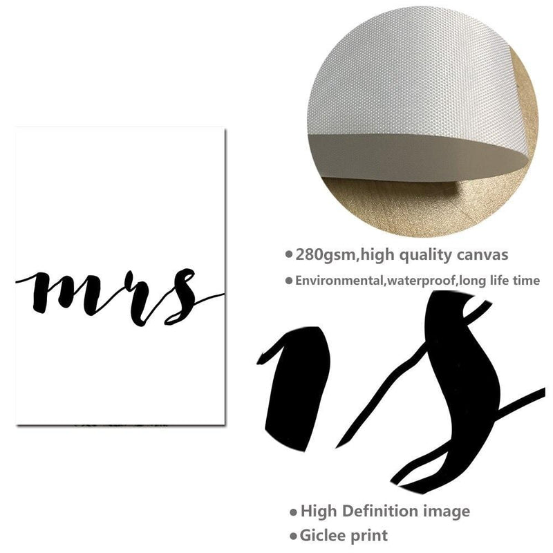 Mr & Mrs. Wall Art