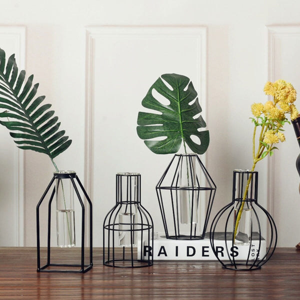 Geometric Iron Vase