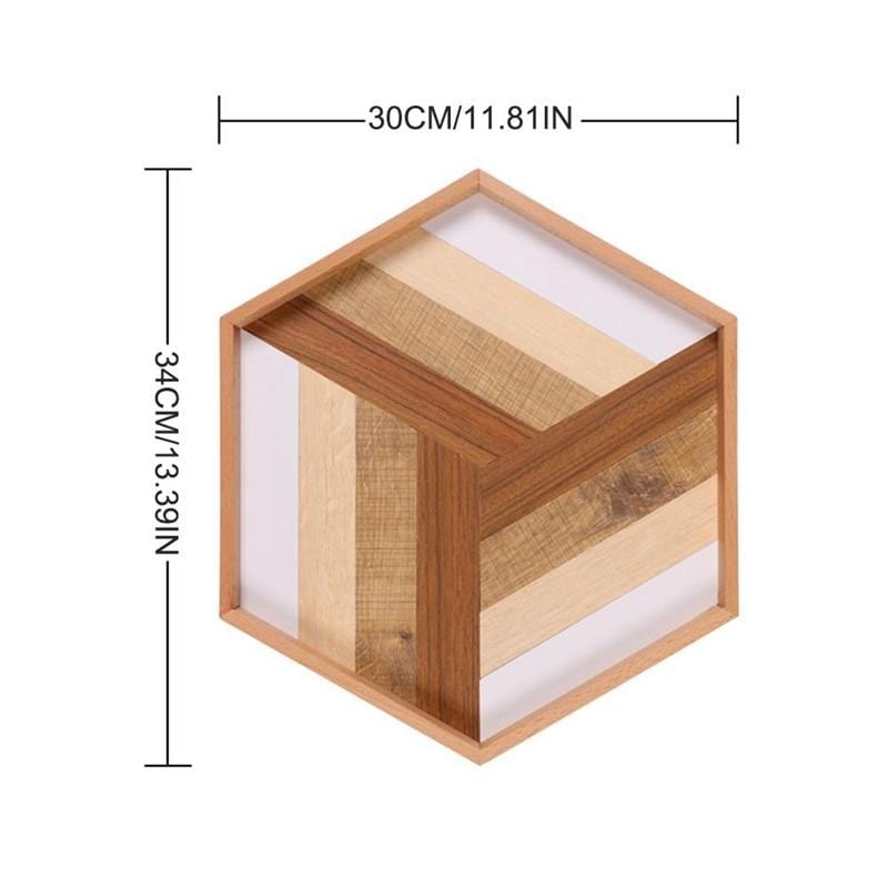 Wooden Hexagon Tray