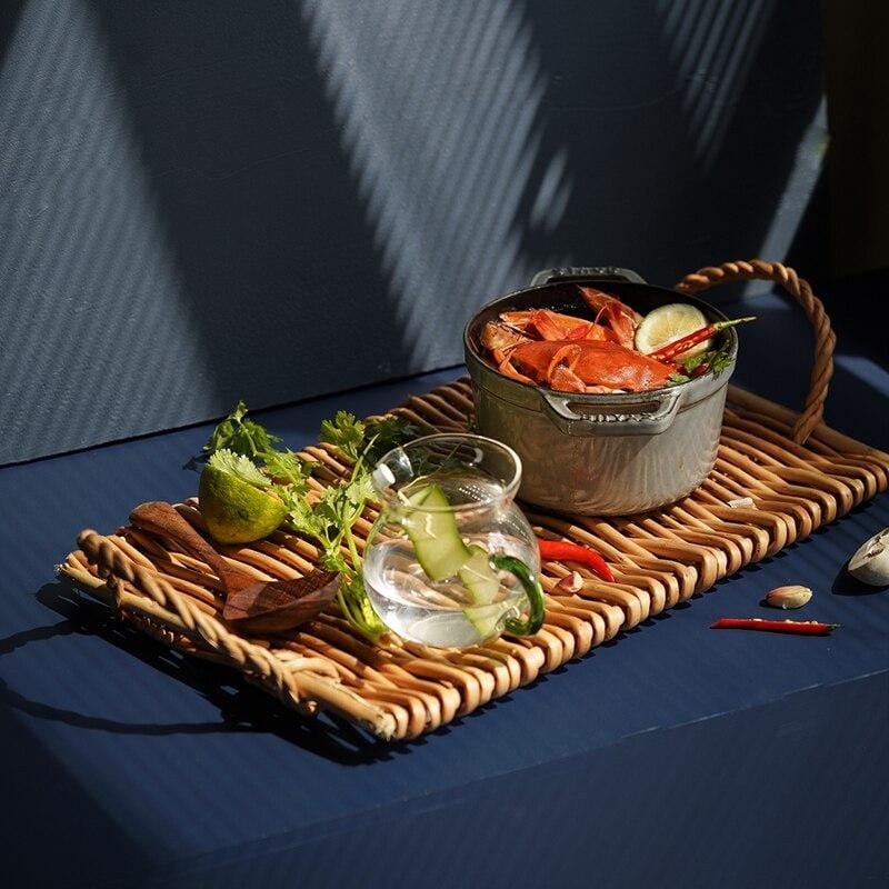 Rattan Cane Serving Tray