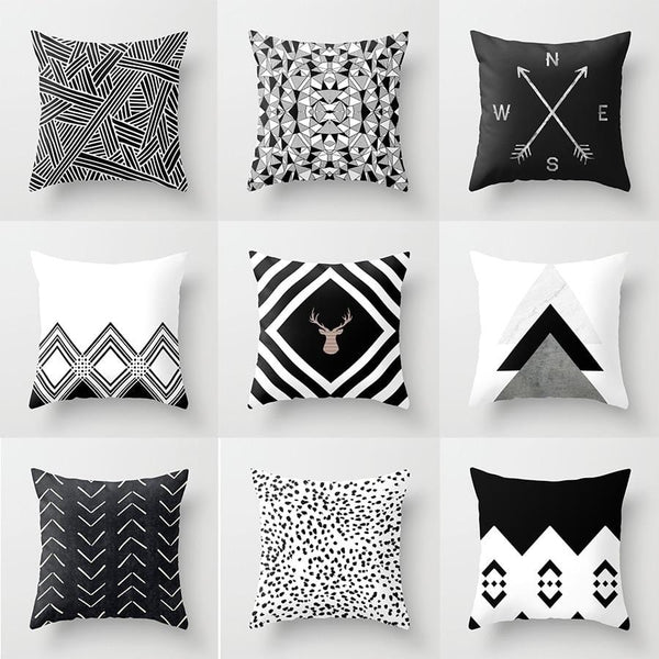 Nordic Black And White Pillow Cover
