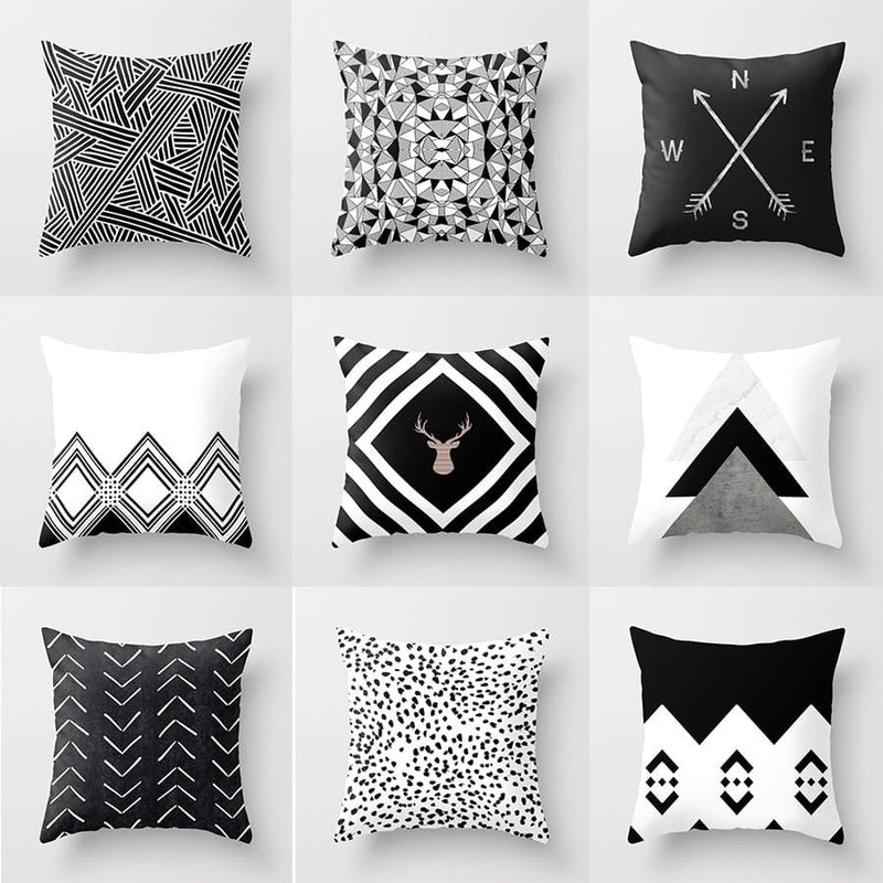 Nordic Black And White Pillow Cover