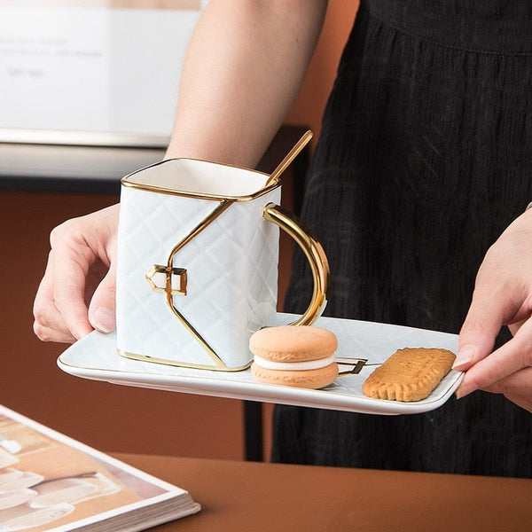 Gold Plated Handbag Shaped Mug