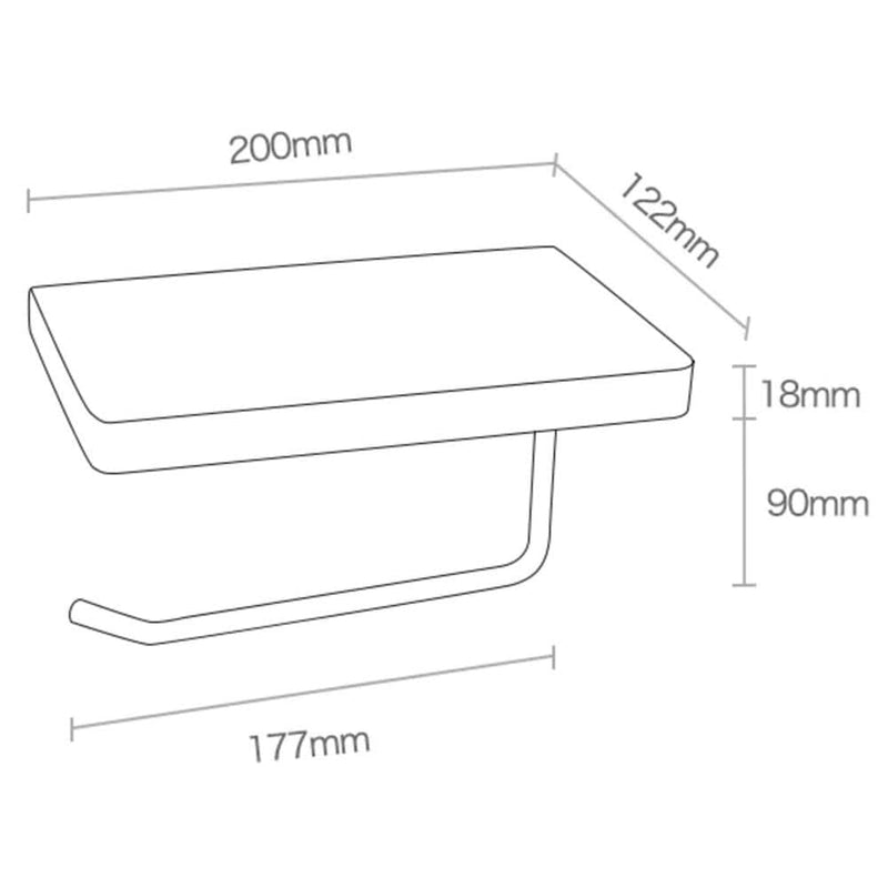 Wooden Shelf Toilet Roll Holder