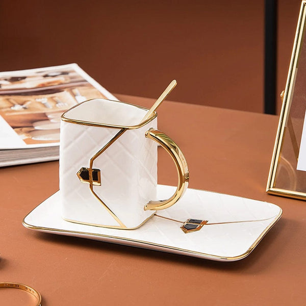 Gold Plated Handbag Shaped Mug