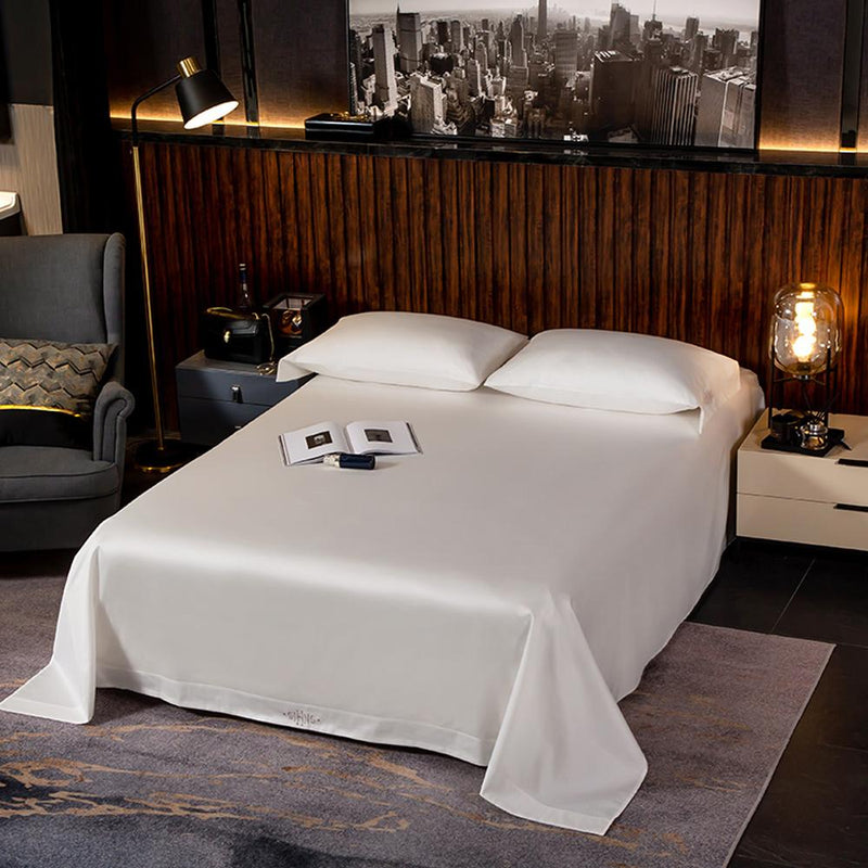 Egyptian White Duvet Cover & Sheet Set